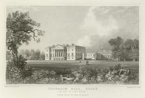 Thorndon Hall, Essex, la residencia de Lord Petre de William Henry Bartlett