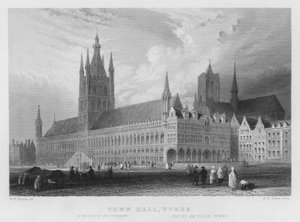 Ayuntamiento, Ypres de William Henry Bartlett
