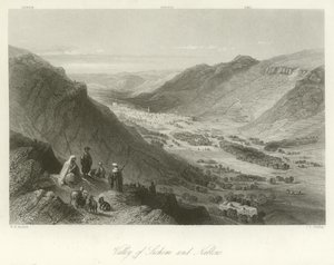 Valle de Sichem y Nablus, Palestina de William Henry Bartlett