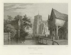 Abadía de Waltham, Essex de William Henry Bartlett