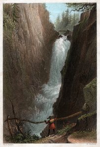 Cascadas del Aar (grabado, ca. 1850) de William Henry Bartlett
