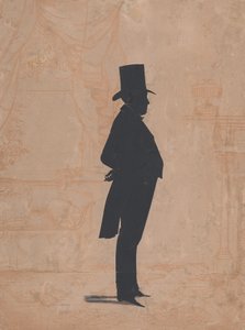 Silueta de un hombre desconocido con sombrero de copa y frac de William Henry Brown