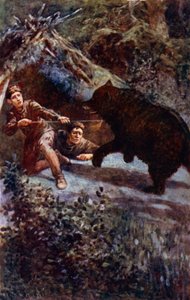 "Clavé la lanza con todas mis fuerzas en el pecho del oso" de William Henry Charles Groome