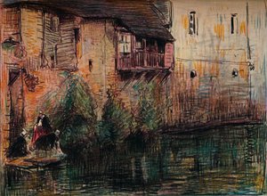 Escena del canal, Quimperle de William Henry Charlton