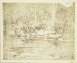 Un arroyo de montaña que fluye al pie del castillo de Doune de William Henry Fox Talbot
