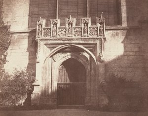 Una puerta antigua, Magdalen College, Oxford de William Henry Fox Talbot