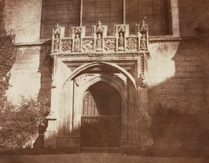 Puerta antigua, Magdalen College, Oxford, 1843 de William Henry Fox Talbot