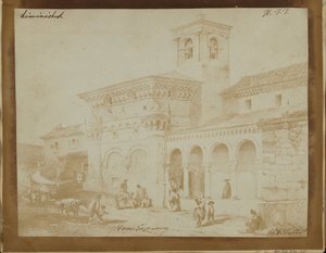 Copia Reducida de un Grabado de una Iglesia Mora de William Henry Fox Talbot