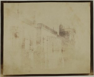 Abadía de Lacock, fachada sur hacia la torre de Sharington de William Henry Fox Talbot