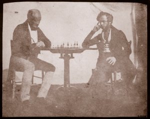 Nicolaas Henneman contempla su movimiento en un juego de ajedrez, septiembre 1841