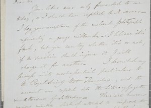 Carta firmada de William Henry Fox Talbot a James David Forbes, 1839
