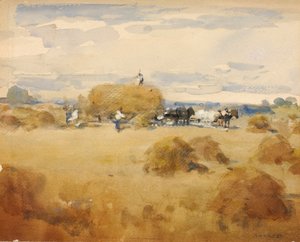 (Escena de la siega del heno) de William Henry Holmes
