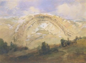 Estratos plegados, un gran arco geológico, Colorado de William Henry Holmes