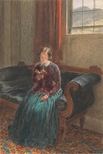Una dama leyendo de William Henry Hunt