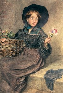 La niña de las flores de William Henry Hunt