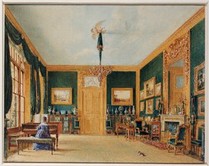 El salón verde del Conde de Essex en Cassiobury, 1823 de William Henry Hunt