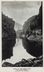 Cañones de Colorado: Cañón del Río Grande, cerca de Glenwood Springs, mostrando el espejo de William Henry Jackson