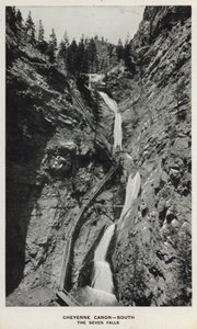 Cañones de Colorado: Cañón Cheyenne, Sur, Las Siete Cascadas de William Henry Jackson