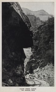 Cañones de Colorado: Cañón Clear Creek, La Roca Colgante de William Henry Jackson