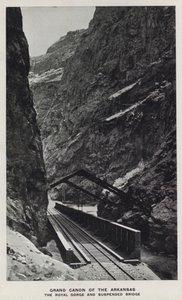 Cañones de Colorado: Gran Cañón del Arkansas, La Garganta Real y Puente Suspendido de William Henry Jackson