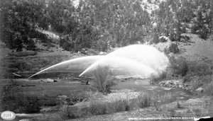 Minería hidráulica cerca de Dallas, c.1882-1900