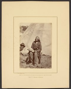 [Washakie o Shoots the Buffalo Running, Shoshone, Wind River Mountains, Wyoming].