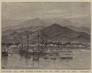 Bahía del Descubrimiento, Nueva Guinea, visitada por primera vez por el HMS Basilisk