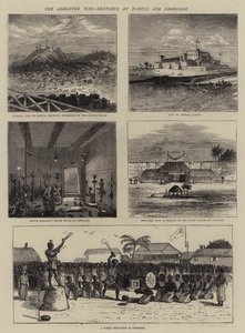 La guerra Ashantee, bocetos en Elmina y Coomassie