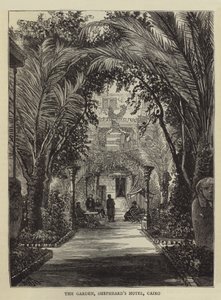 El jardín, Hotel Shepheard, El Cairo de William Henry James Boot