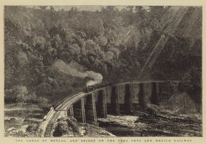 La garganta de Metlac y el puente en el ferrocarril de Vera Cruz y México de William Henry James Boot