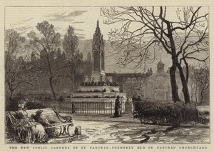 Los nuevos jardines públicos de St Pancras, anteriormente el cementerio de la vieja iglesia de St Pancras de William Henry James Boot