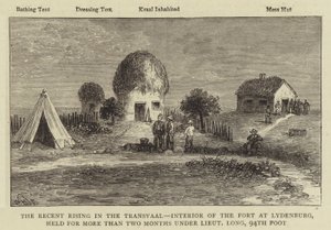 El reciente levantamiento en el Transvaal, interior del fuerte en Lydenburg, mantenido por más de dos meses bajo el teniente Long, 94º de Infantería de William Henry James Boot