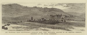 Las Negociaciones de Paz del Transvaal, Granja de Cockran, cerca de Newcastle, ocupada por Sir Hercules Robinson, Presidente de la Comisión Real de William Henry James Boot