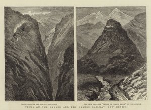 Vistas en el Ferrocarril de Denver y Rio Grande, Nuevo México de William Henry James Boot