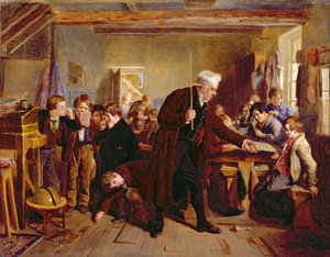 La escuela del pueblo, 1857 de William Henry Knight