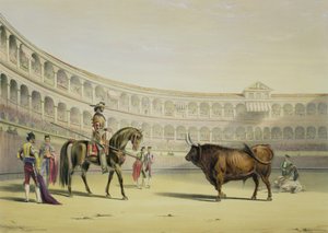 Picador desafiando al toro, 1865 de William Henry Lake Price