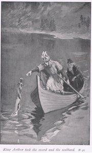 El Rey Arturo tomó la espada y la vaina de William Henry Margetson
