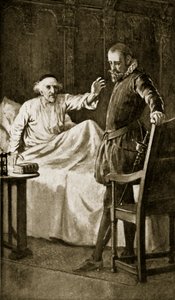 Knox en su lecho de muerte, noviembre 1572, ilustración de 