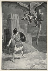 El dragón se hundió hacia él, abriendo sus terribles mandíbulas, de 