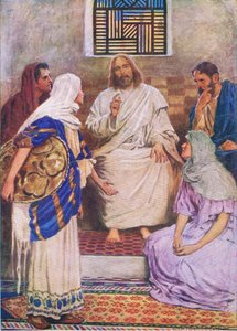 Las dos hermanas, de El Libro de Imágenes de la Biblia publicado por Thomas Nelson, c.1950 de William Henry Margetson