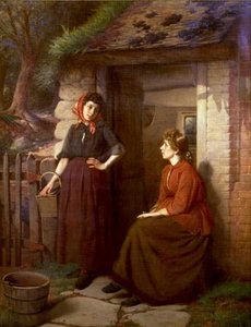 Village Gossip (óleo sobre lienzo) de William Henry Midwood