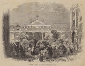 Mercado de Covent Garden en Nochebuena de William Henry Pike