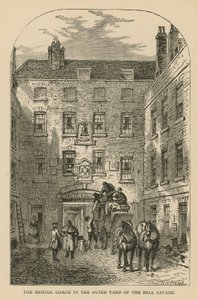 El coche de Bristol en el patio exterior de The Bell Savage, Londres de William Henry Prior