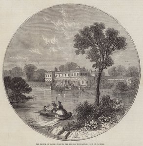 La visita del Príncipe de Gales al Duque de Newcastle, vista de Clumber de William Henry Prior