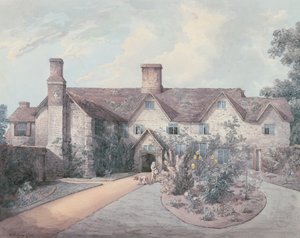 Un Niño tocando un tambor en el jardín de una Casa de Campo, 1793 de William Henry Pyne
