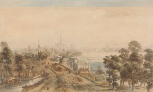 El viejo Londres, vista desde St. James Park hacia el este de William Henry Pyne