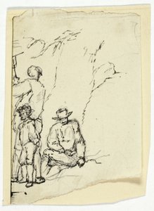 Dos hombres con niño de William Henry Pyne