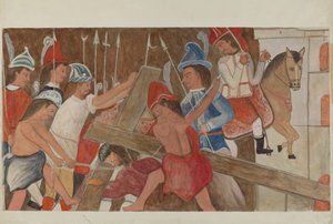 Estación de la Cruz No. 3: Jesús cae por primera vez, c. 1936