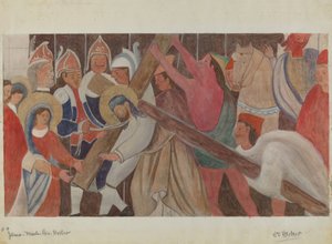 Estación de la Cruz No. 4: Jesús se Encuentra con su Madre, c. 1936
