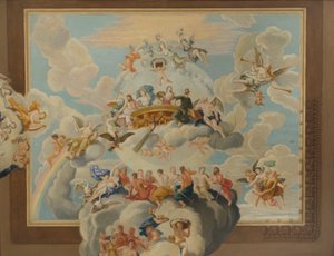 Techo de la Escalera del Rey, Palacio de Hampton Court de William Herbert Hampton